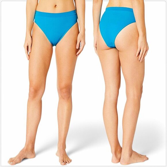 L*Space Electric Blue Frenchi Bitsy Bikini Swim Bottom Ribbed High Rise NWT L - Picture 1 of 5